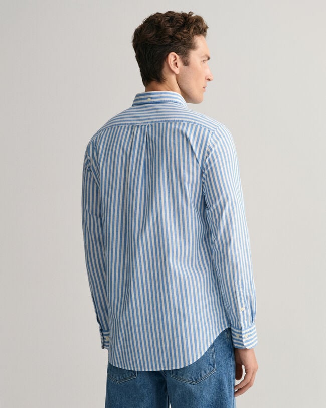 Regular Fit Striped Cotton Linen Shirt