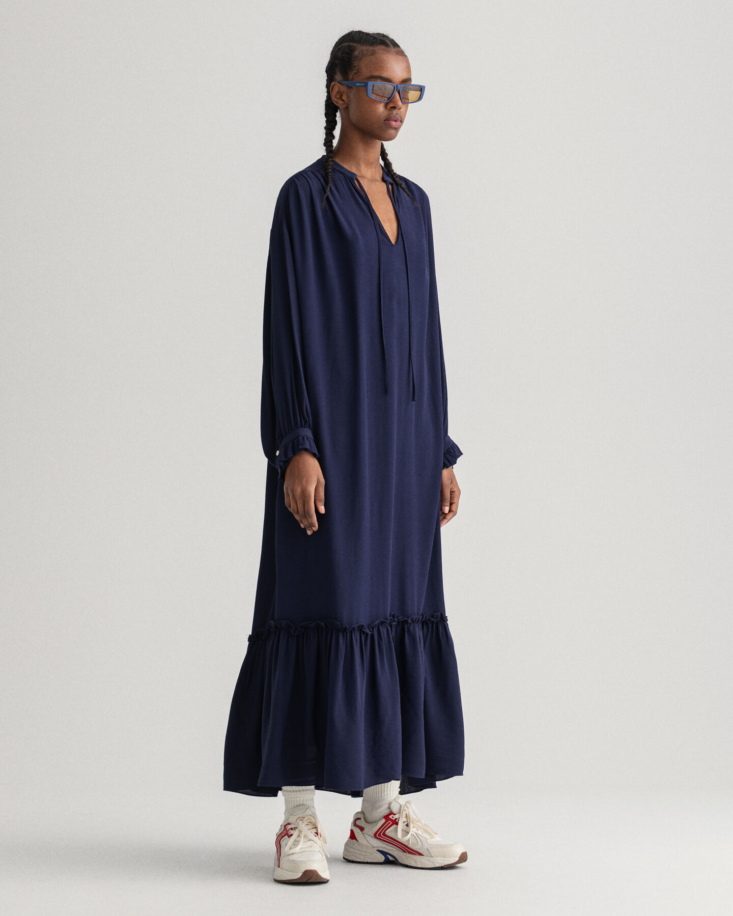 Wrinkle Popover Dress