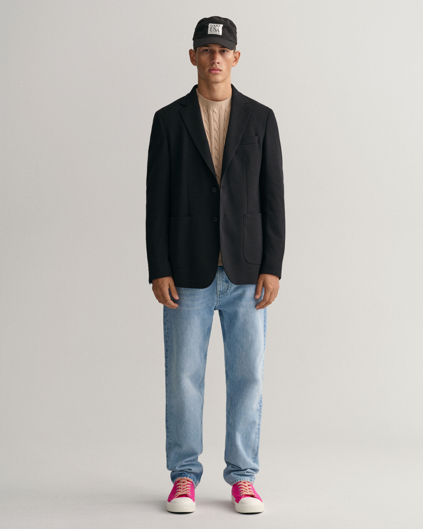 Cotton Cable Crew Neck Sweater