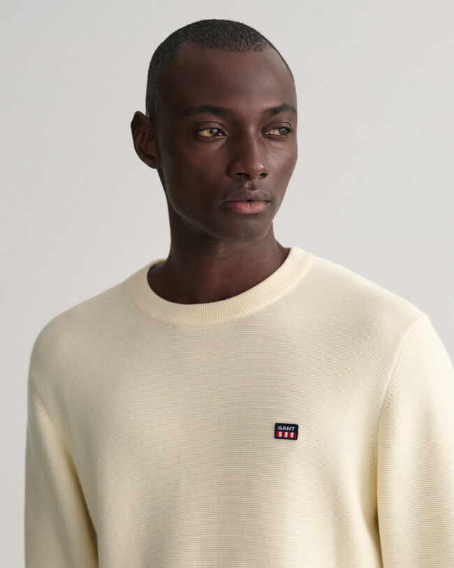 Light Texture Crew Neck Sweater