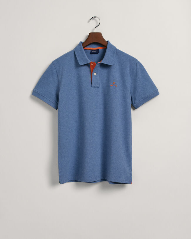 Contrast Collar Piqu&eacute; Polo Shirt