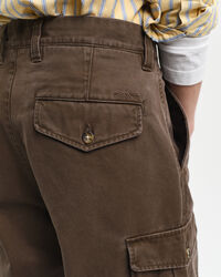 Regular Fit Cotton Twill Cargo Pants