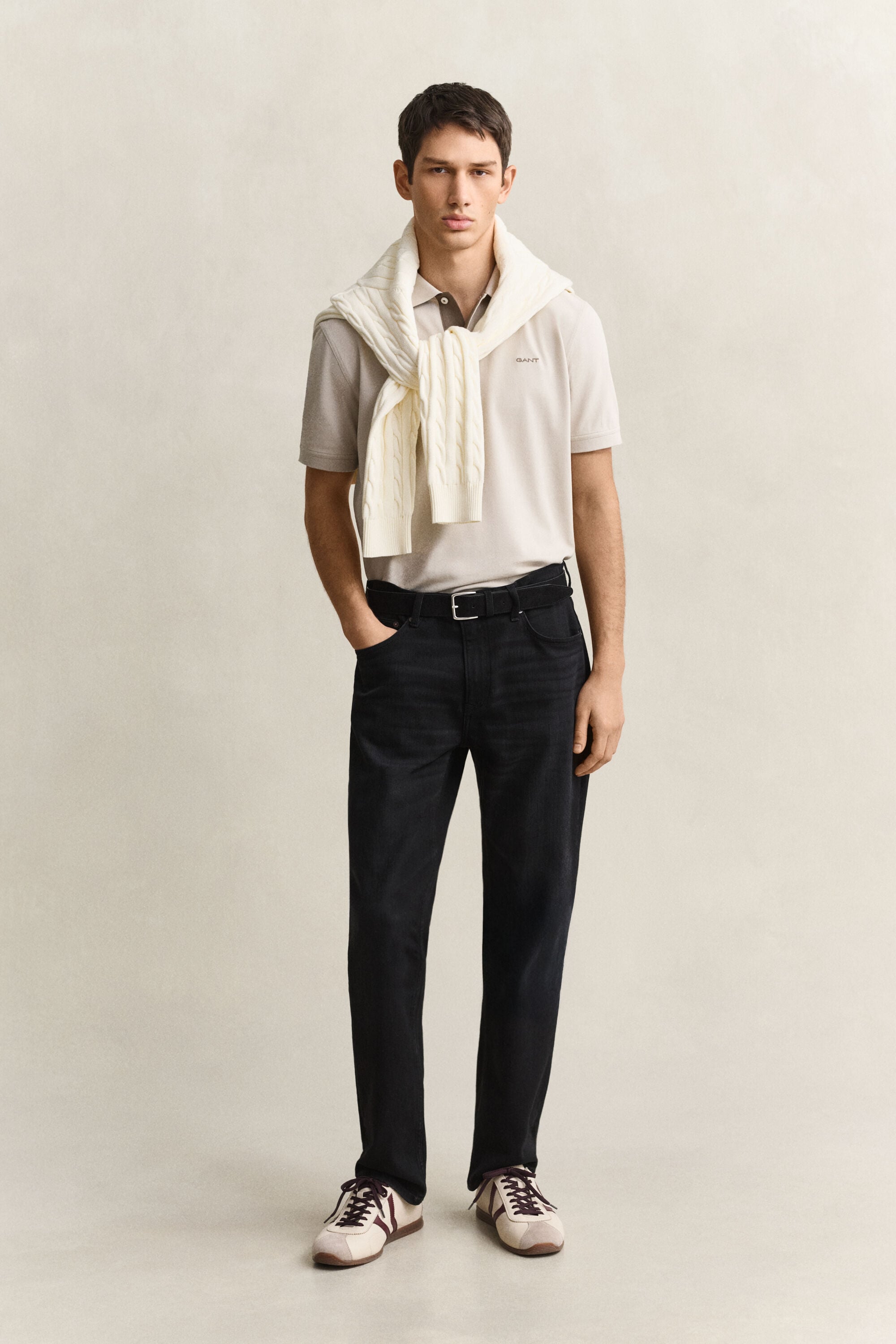 Contrast Piqué Polo Shirt
