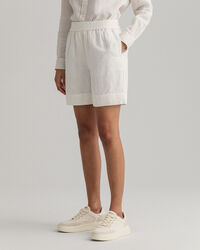 Linen Viscose Pull-On Shorts