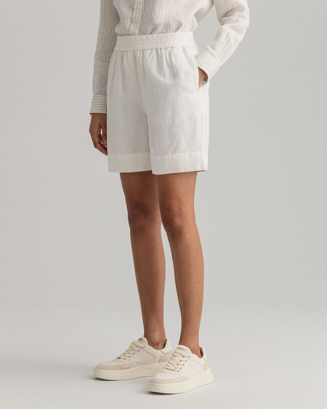 Linen Viscose Pull-On Shorts