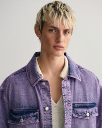 Garment-Dyed Denim Overshirt