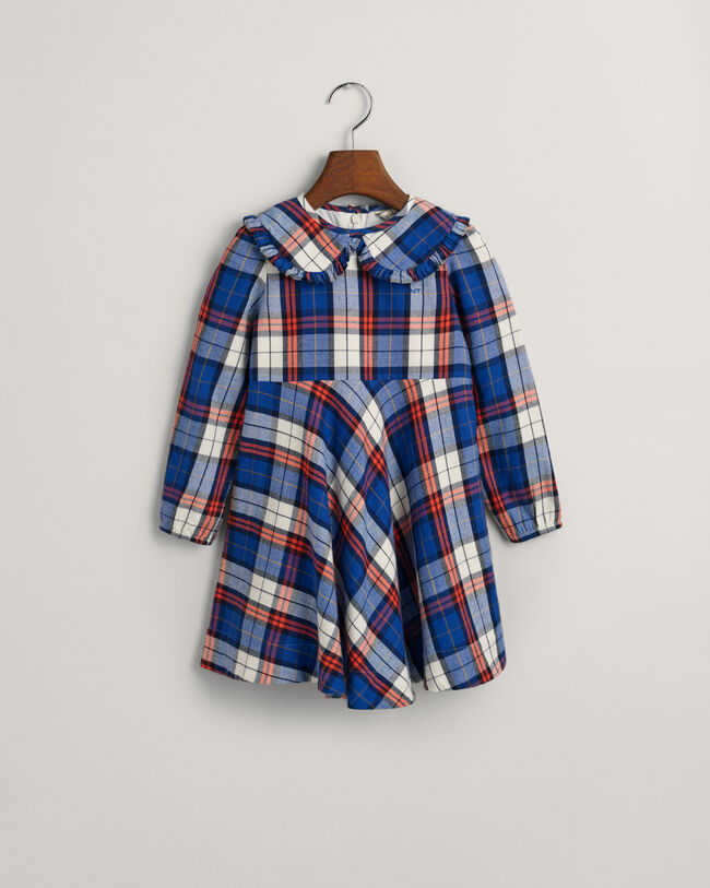 Girls Checked Flannel Dress