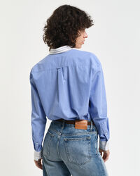 Relaxed Fit Mixed Stripe Poplin Shirt