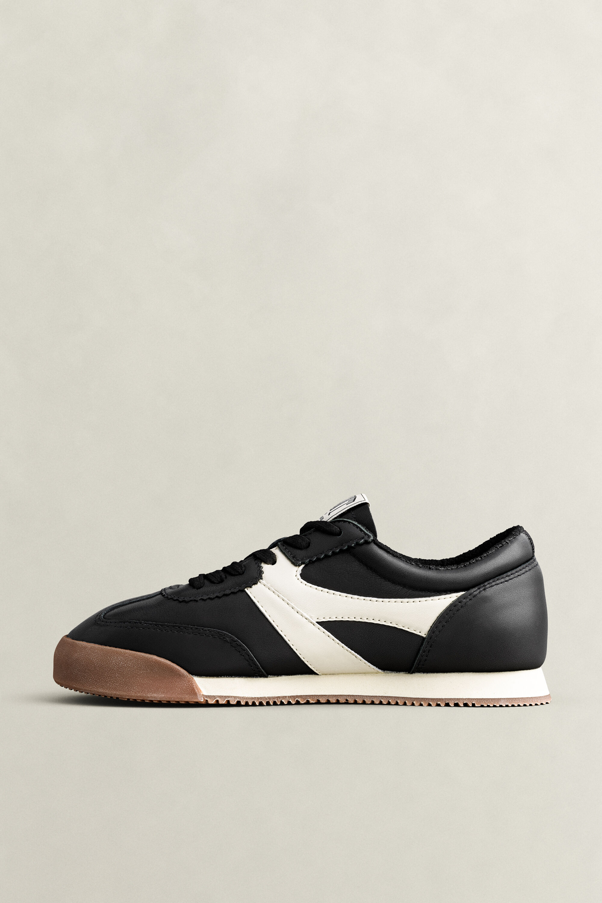 Beylana Leather Sneakers — BLACK