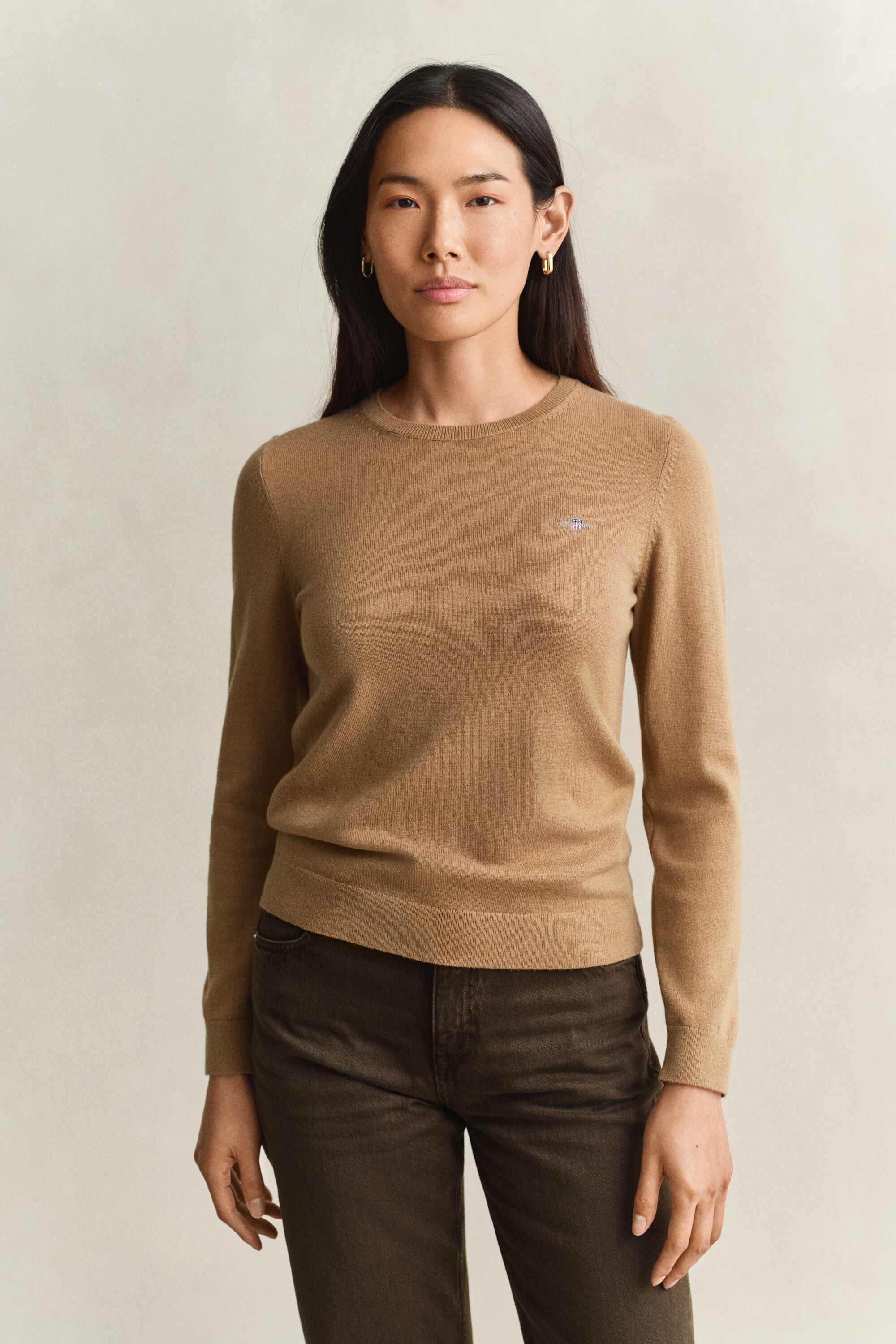 Wool Cotton Crew Neck Sweater