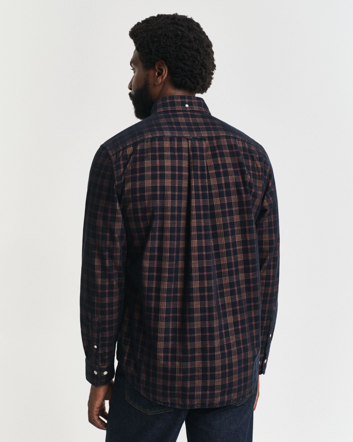 Regular Fit Checked Corduroy Shirt