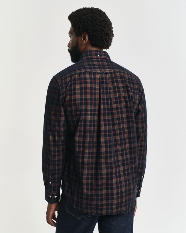 Regular Fit Checked Corduroy Shirt