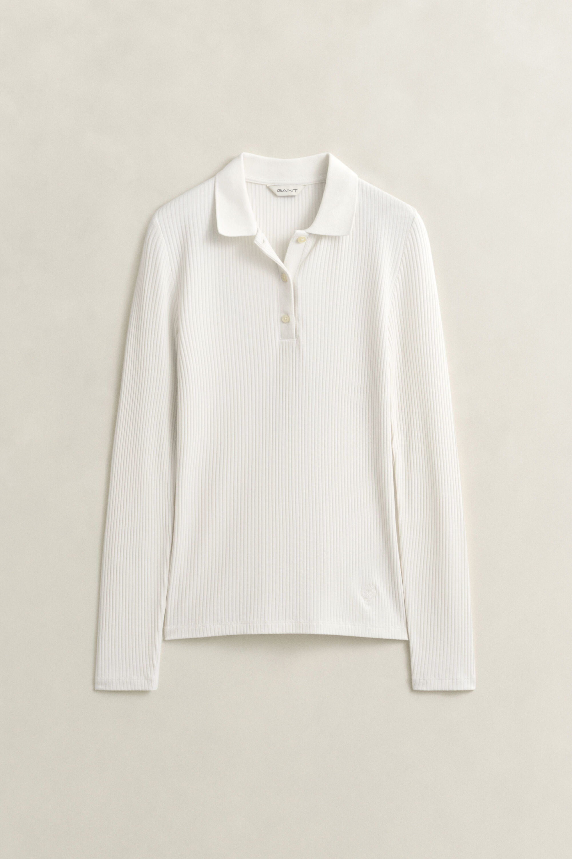 Slim Ribbed Polo Top