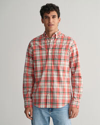 Regular Fit Checked Cotton Linen Shirt