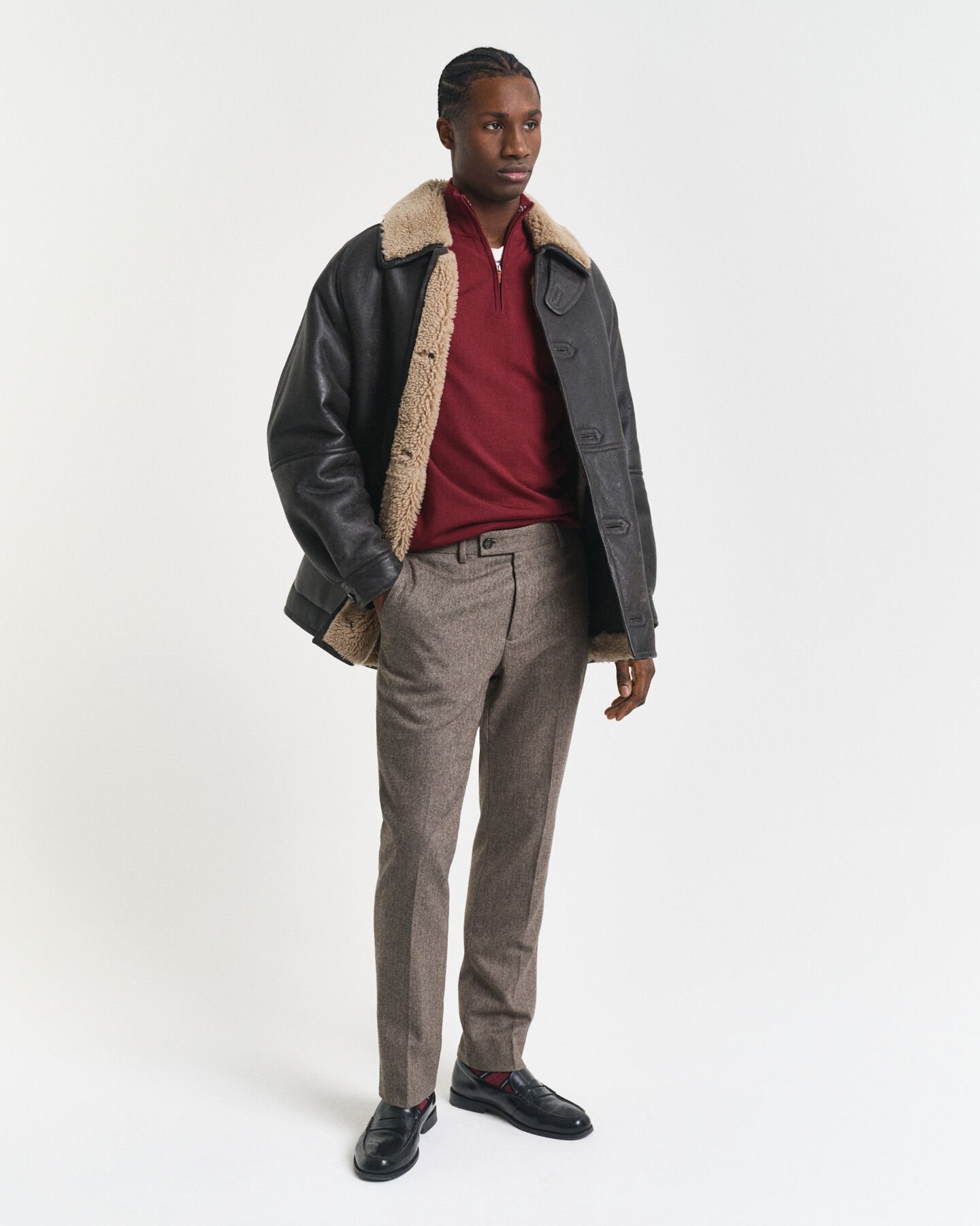 Extra Fine Merino Wool Half-Zip Sweater