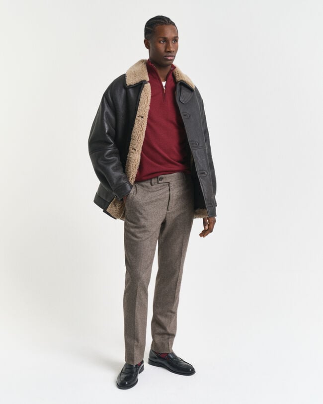 Extra Fine Merino Wool Half-Zip Sweater