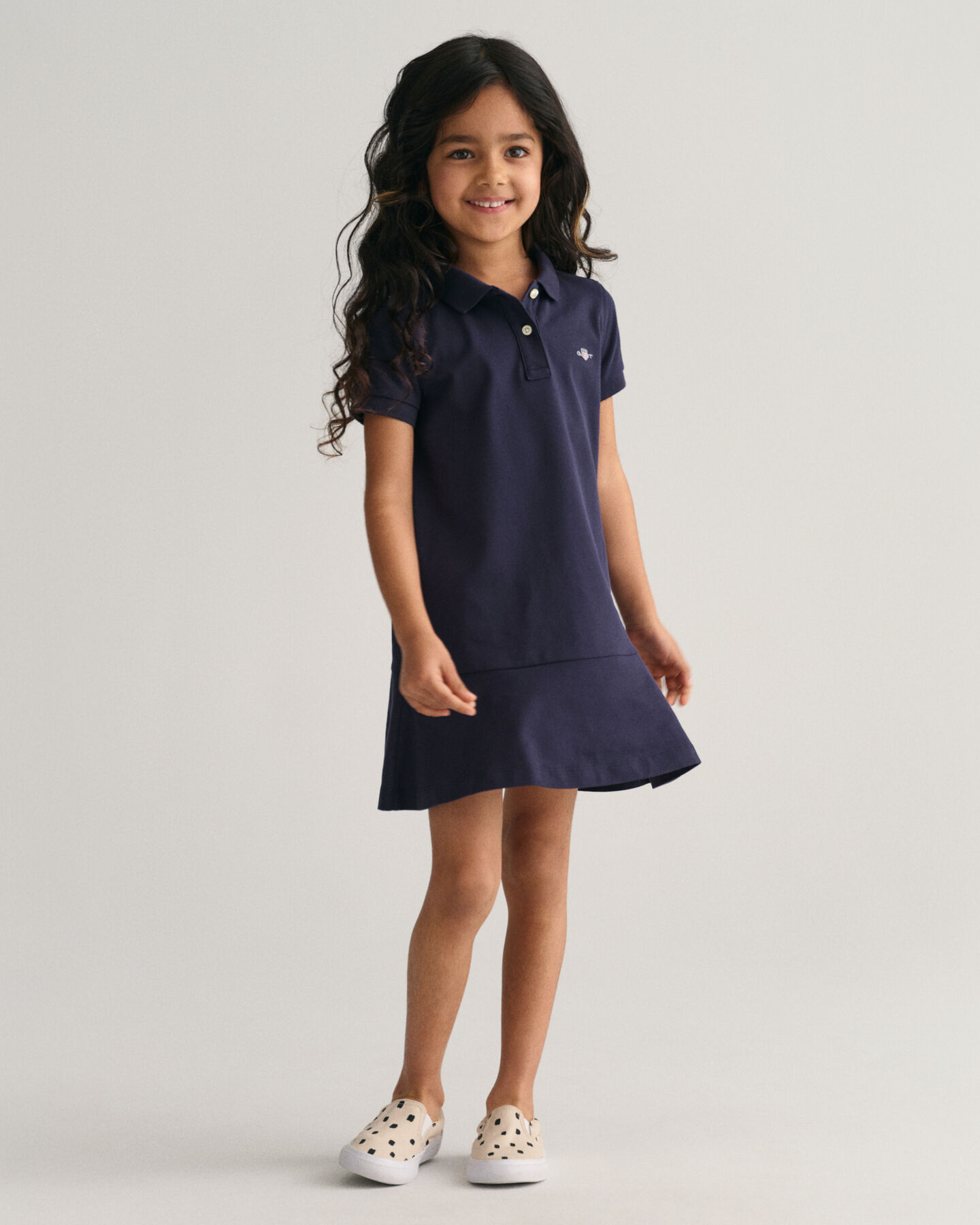 Girls Short Sleeve Piqu&eacute; Flounce Dress