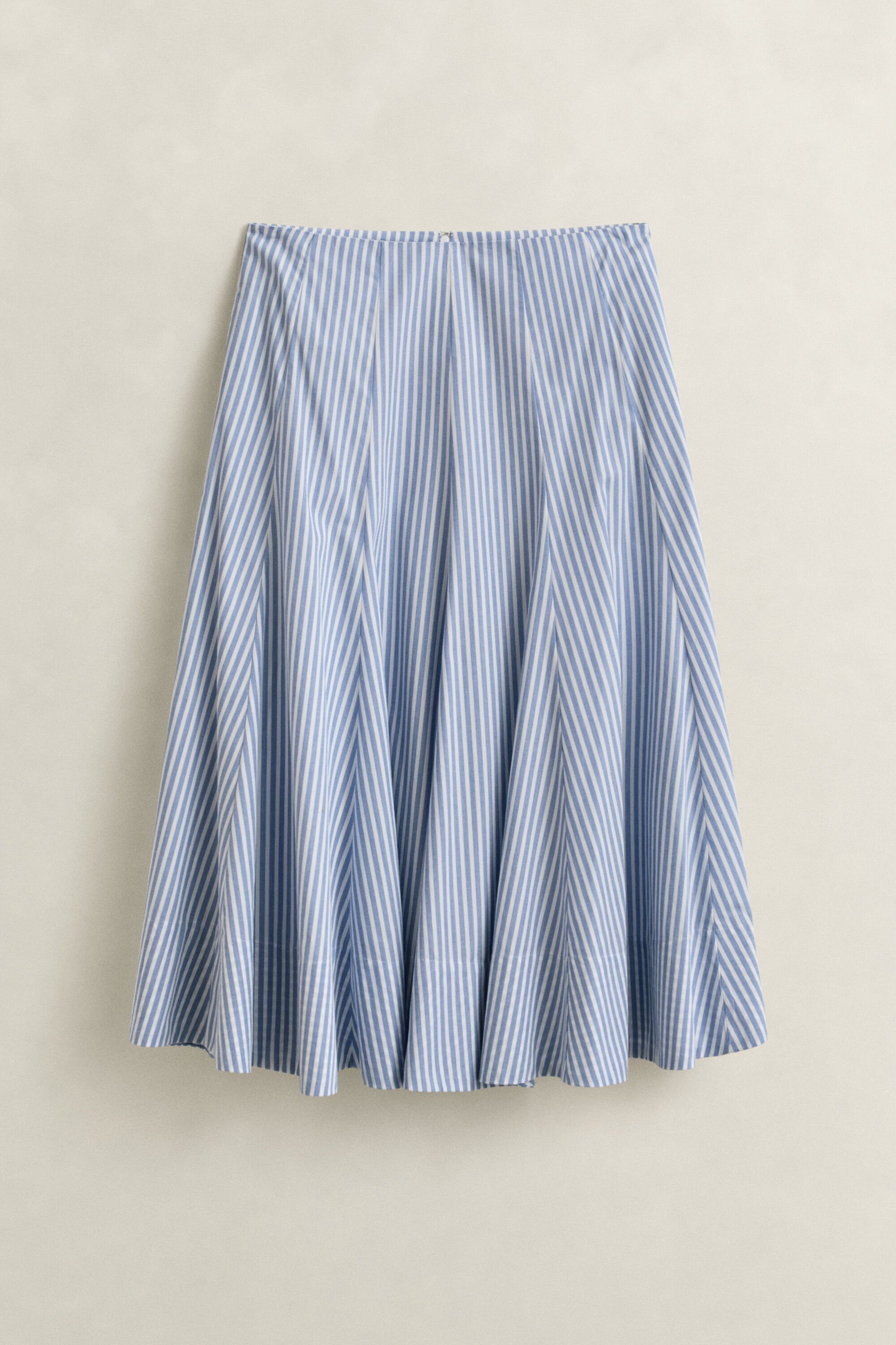 Striped Cotton Midi Skirt
