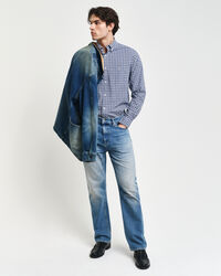 Regular Fit Small Checked Poplin Shirt