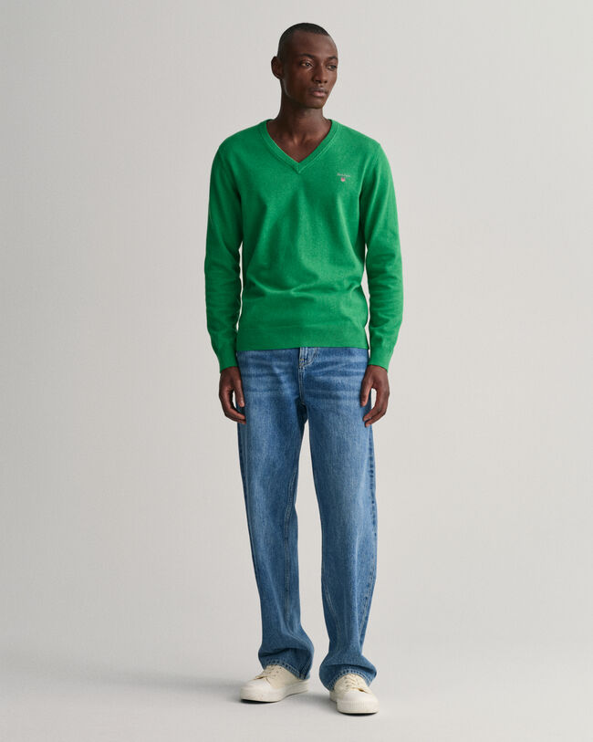 Classic Cotton V-Neck Sweater