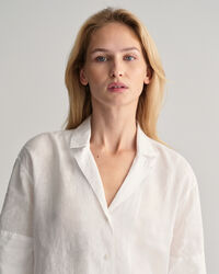 Relaxed Fit Linen Short Sleeve Shirt