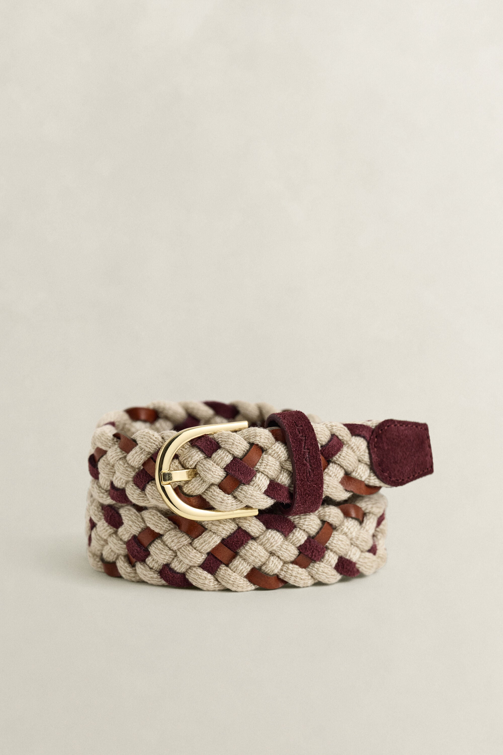 Braided Leather Mix Belt