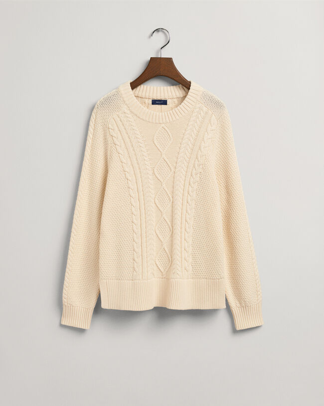 Cable Crew Neck Sweater