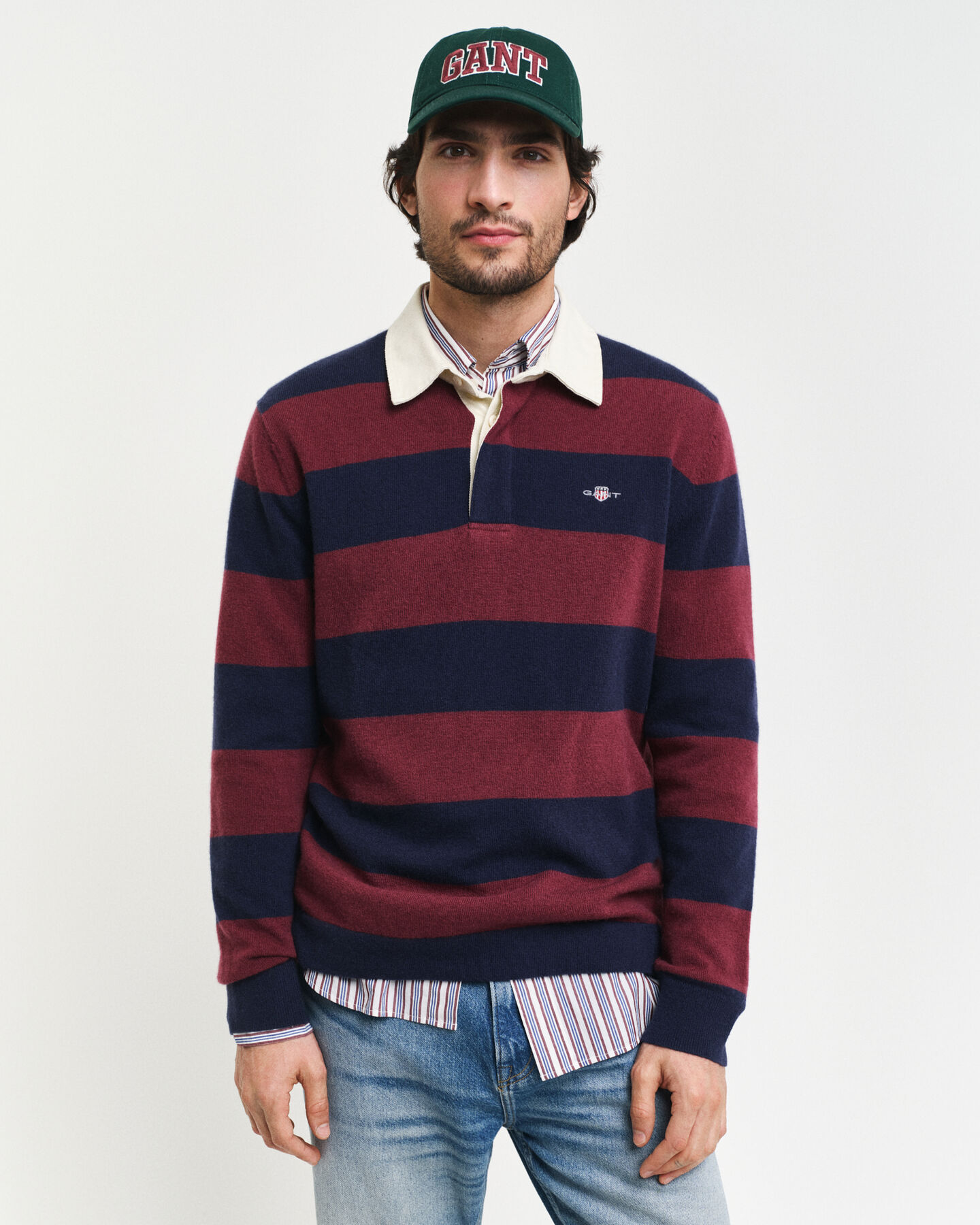 Extra Fine Lambswool Striped Rugger
