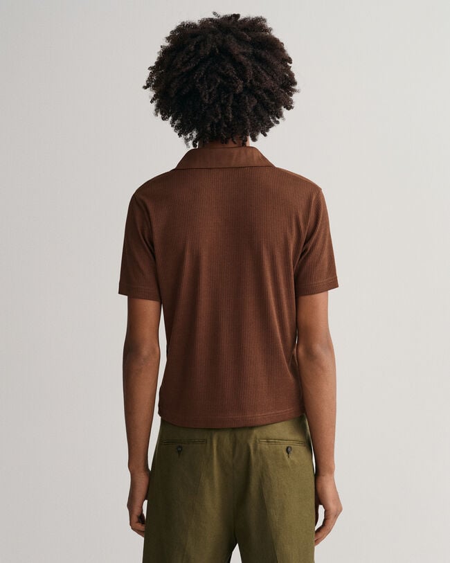 70s-Inspired Piqu&eacute; Polo Shirt