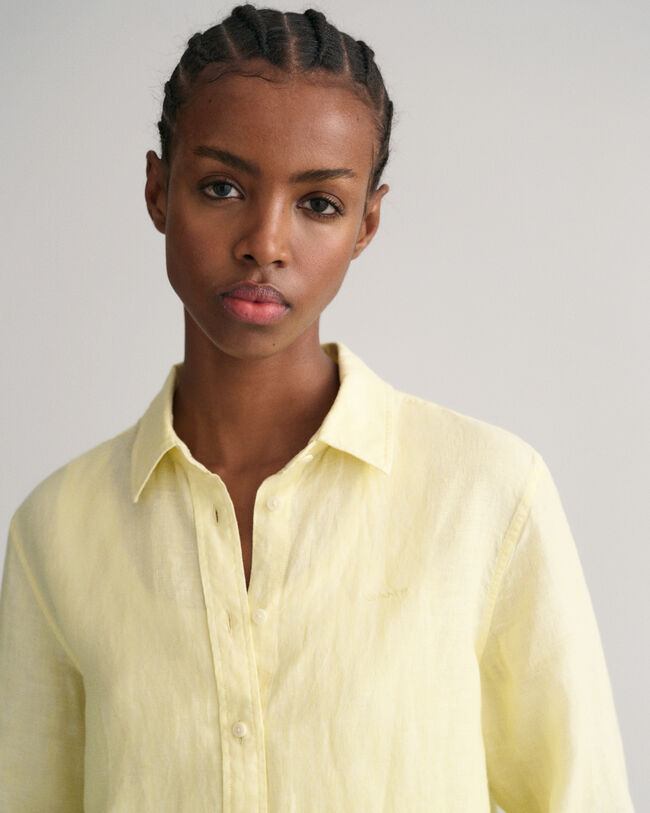 Regular Fit Linen Chambray Shirt