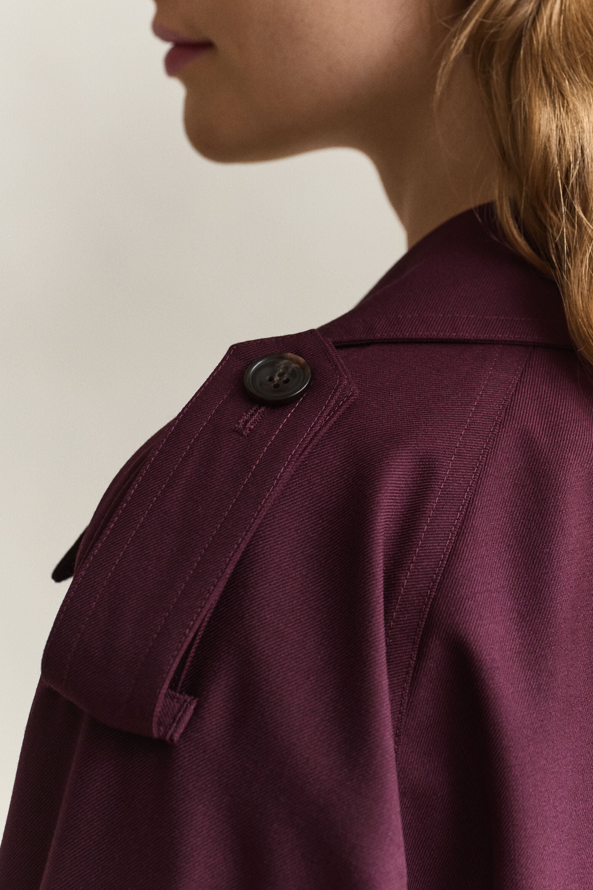 Wool Blend Trench Coat
