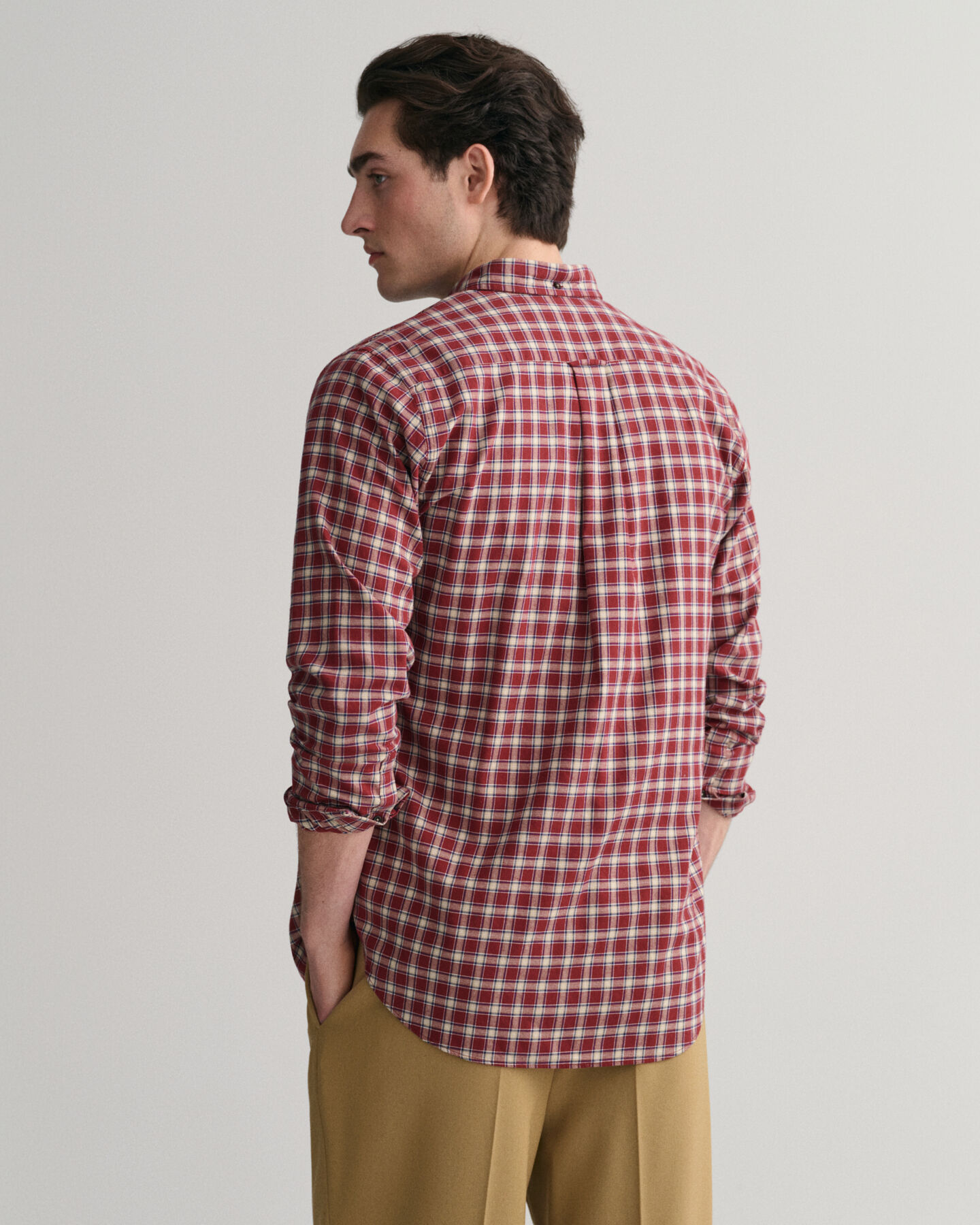 Regular Fit Micro Tartan Flannel Shirt