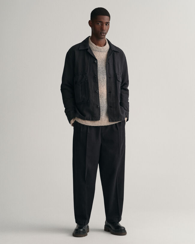 Pleated Twill Chinos