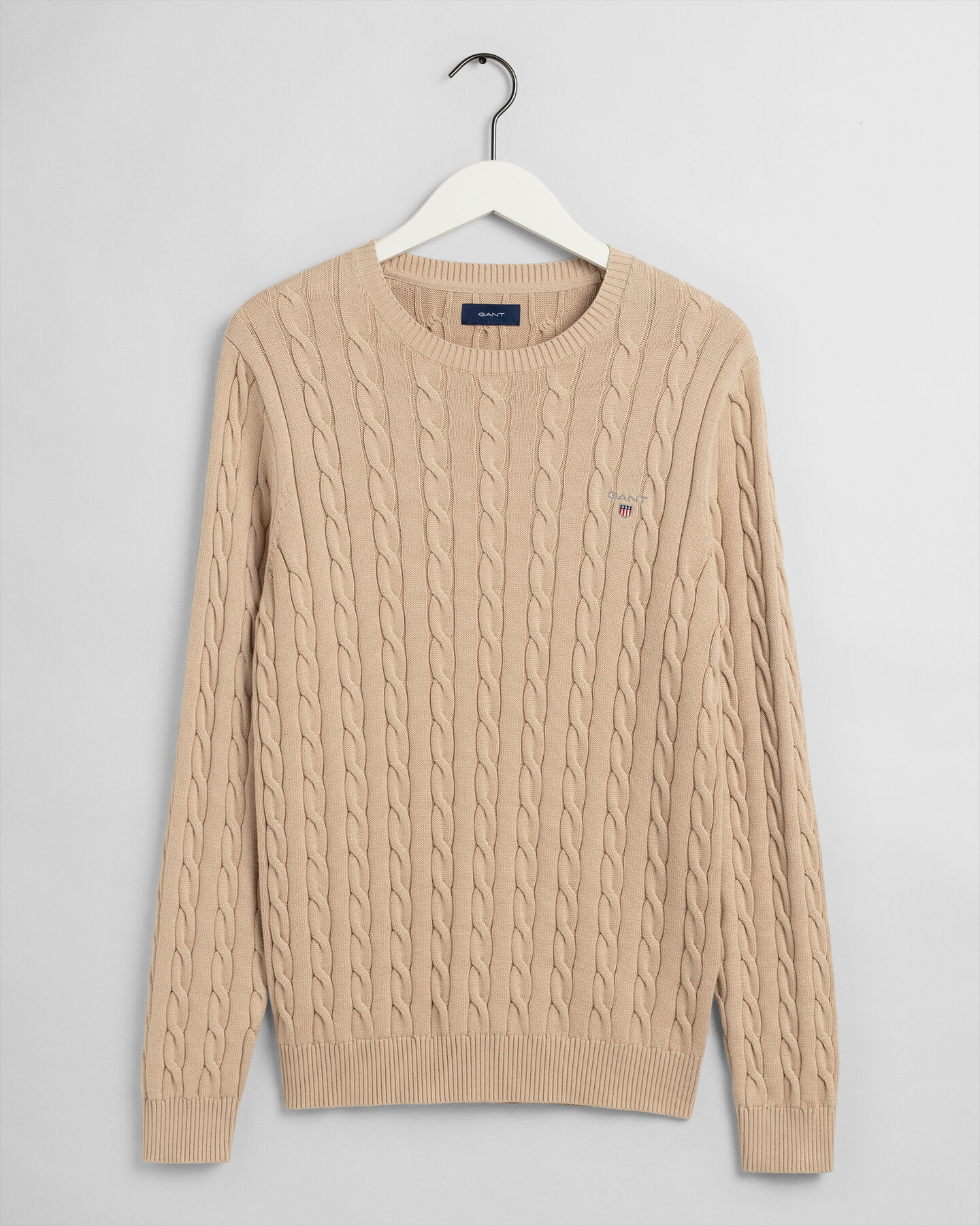 Cotton Cable Crew Neck Sweater