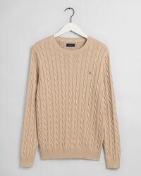 Cotton Cable Crew Neck Sweater