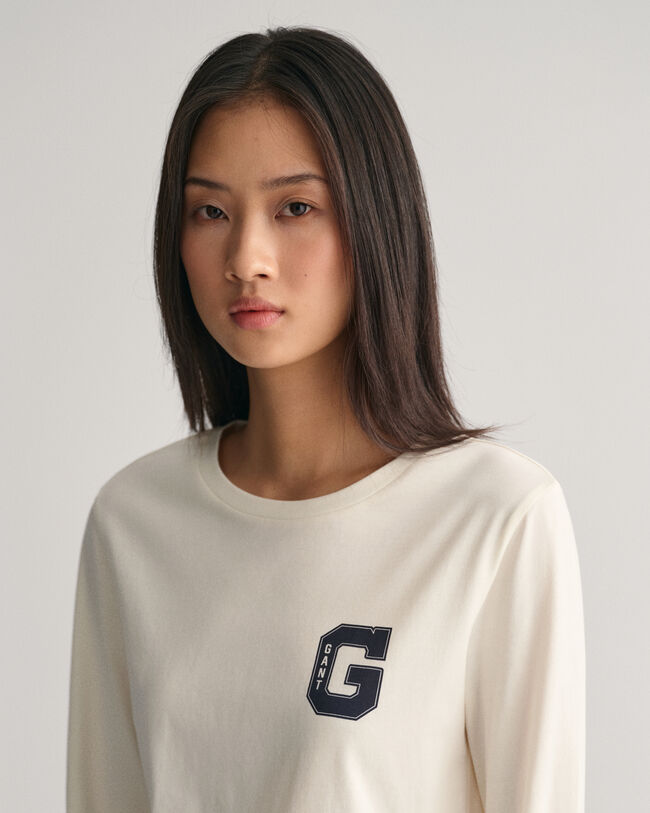 G Crew Neck Long Sleeve T-Shirt