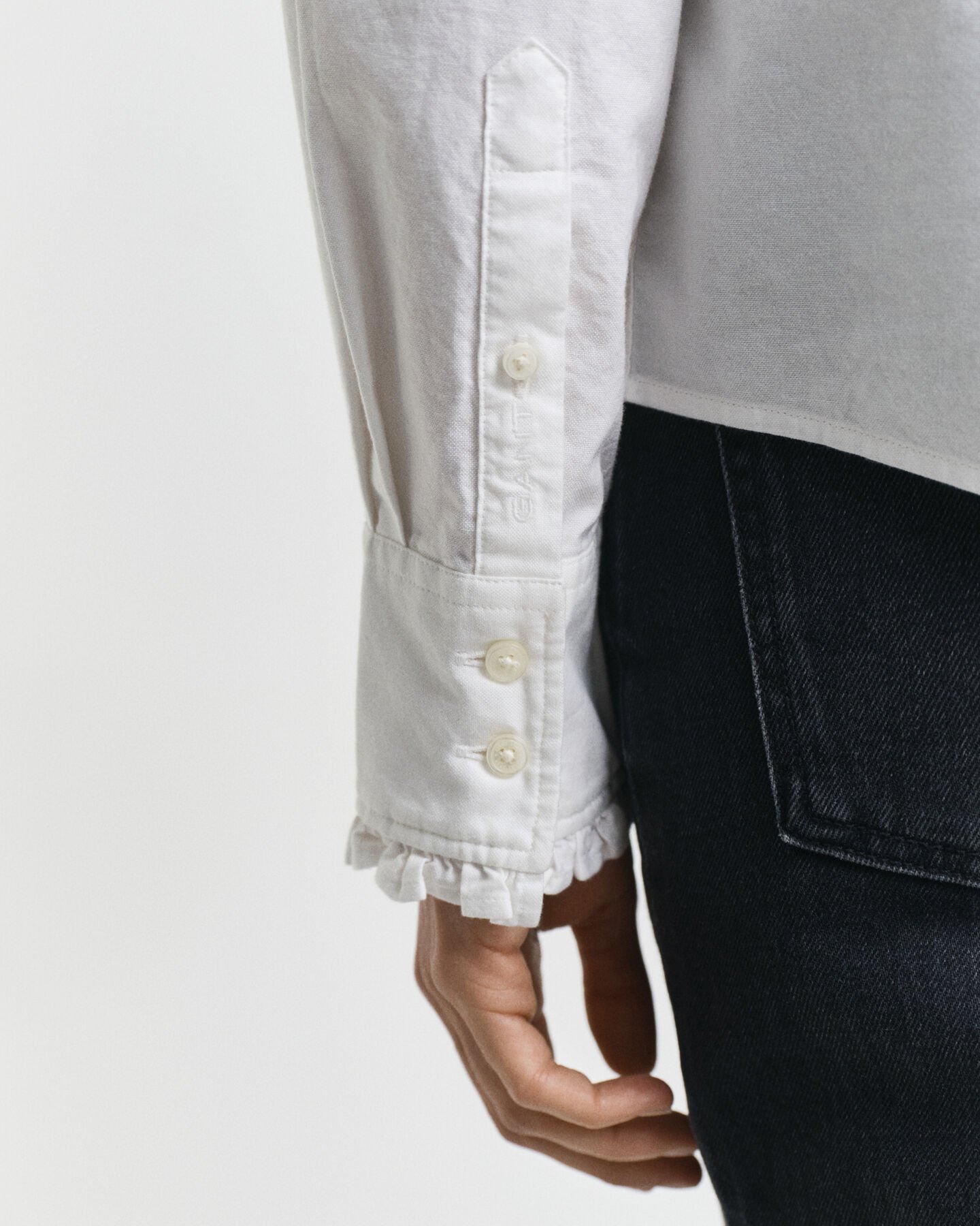 Classic Oxford Frill Blouse
