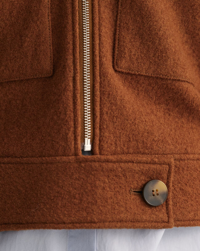 Boucl&eacute; Zip Jacket
