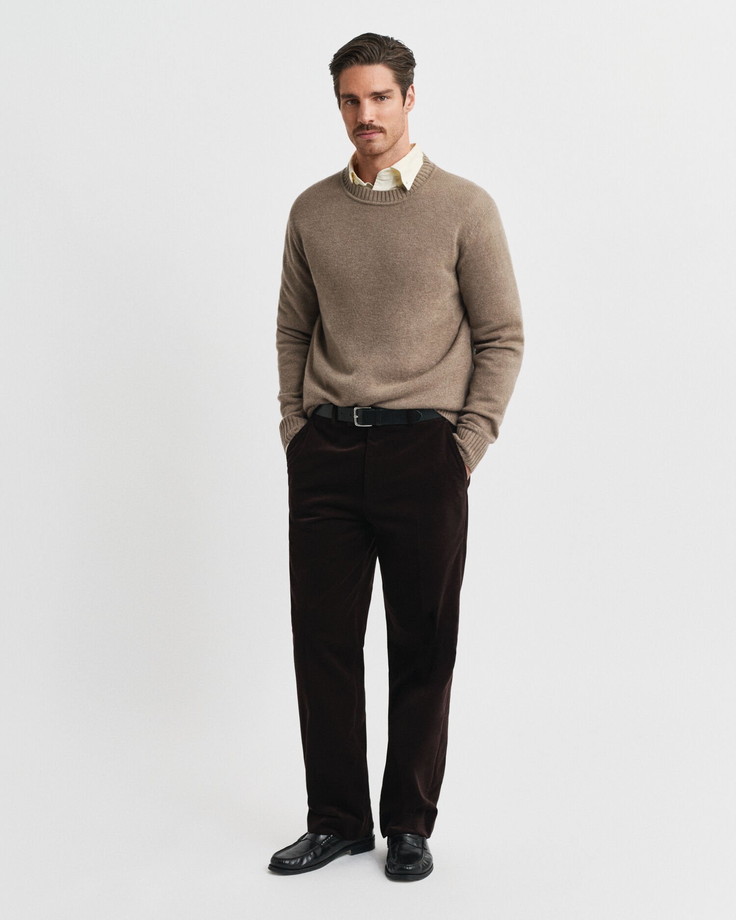 Cashmere Blend Crew Neck Sweater