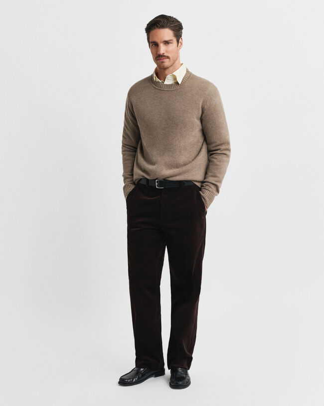 Cashmere Blend Crew Neck Sweater