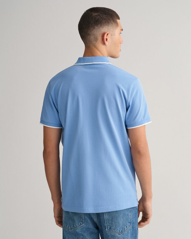 Contrast Tipped Piqué Polo Shirt