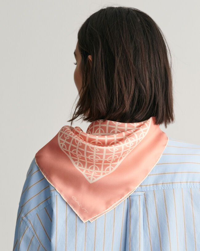 G Patterned Silk Scarf