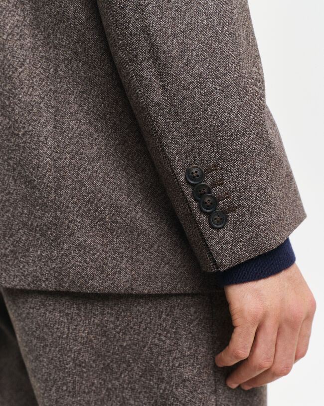 Relaxed Fit Moulin&eacute; Wool Suit Blazer