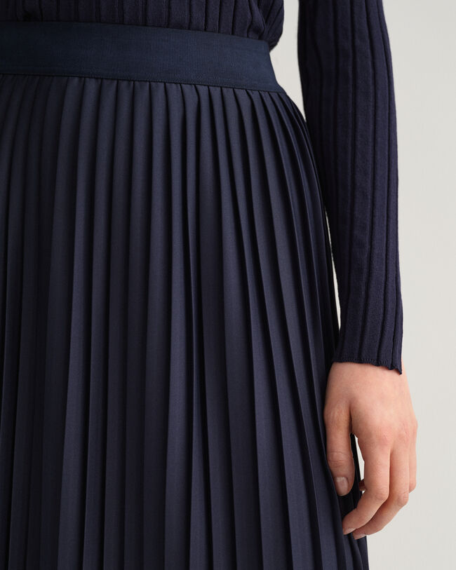 Pleated Jersey Skirt