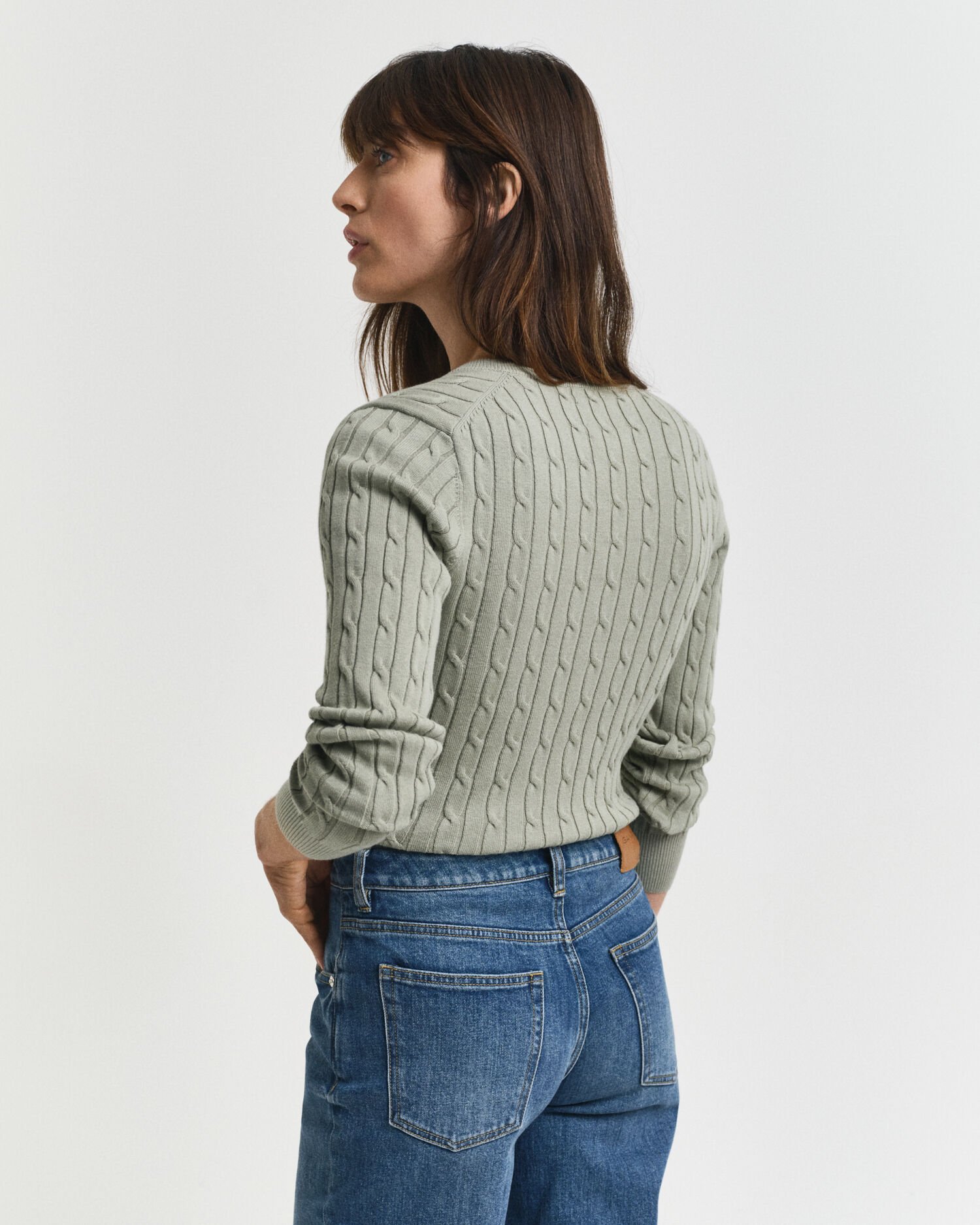Cable Knit V-Neck Sweater