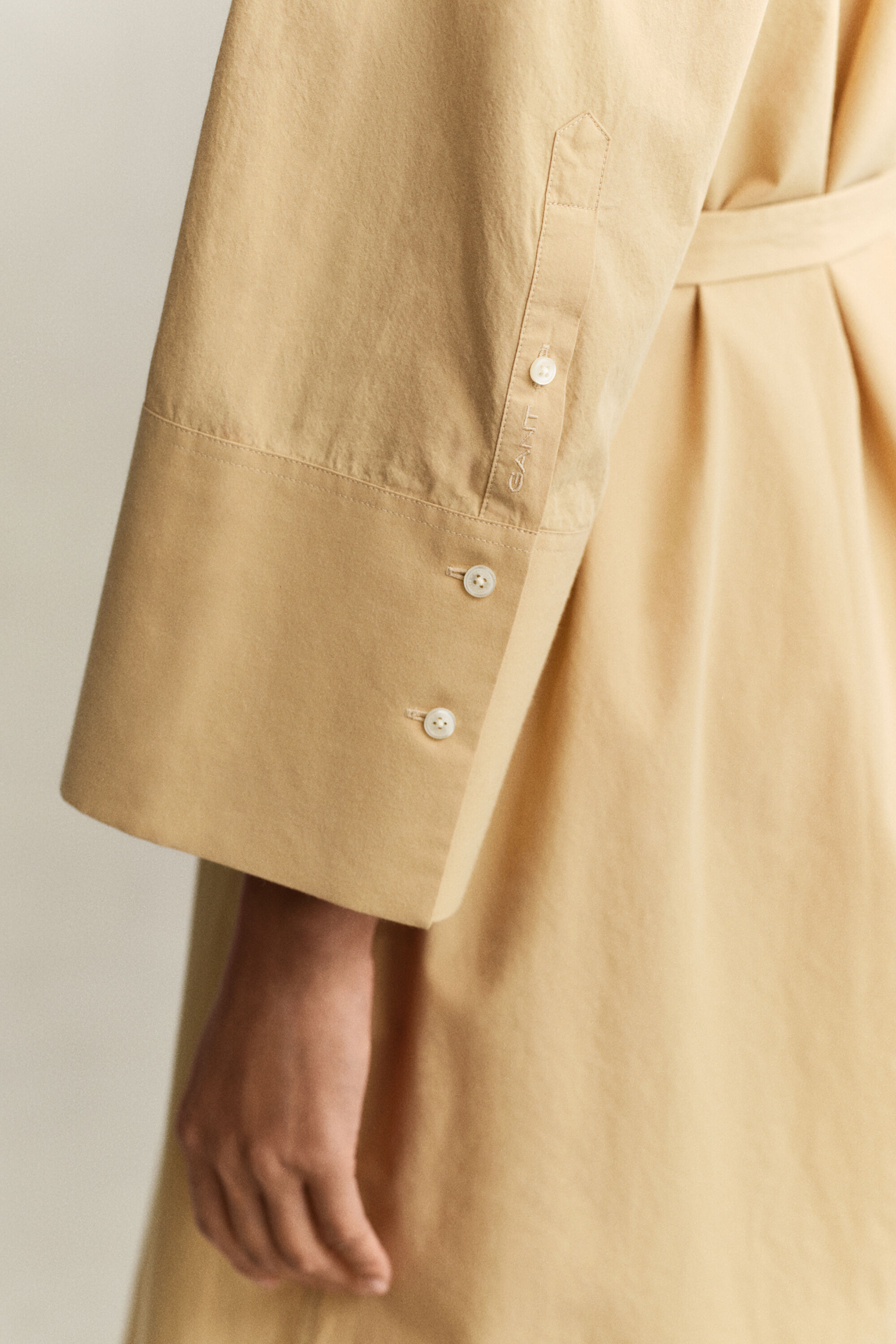 Belted Poplin Shirt Dress