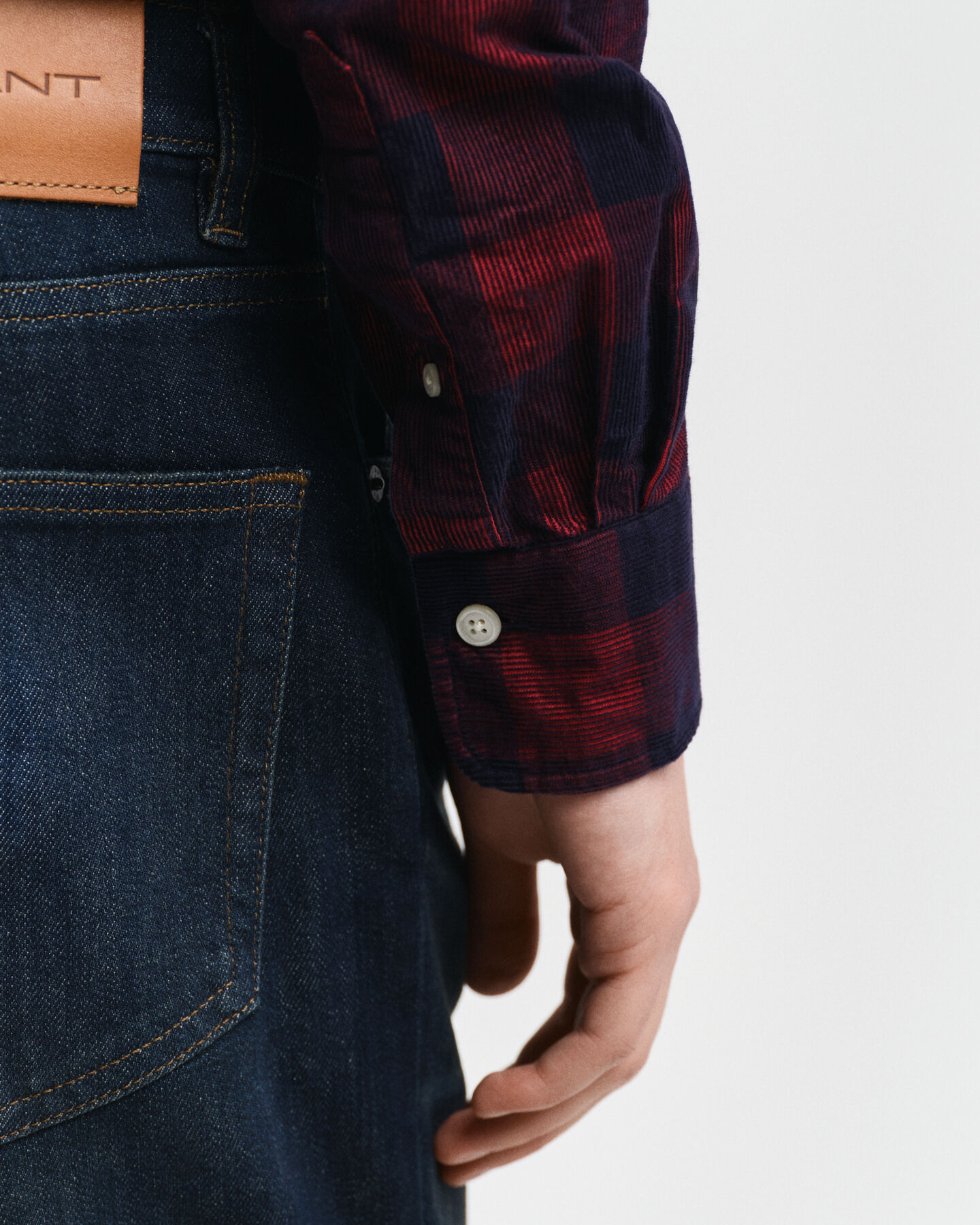 Regular Fit Checked Corduroy Shirt