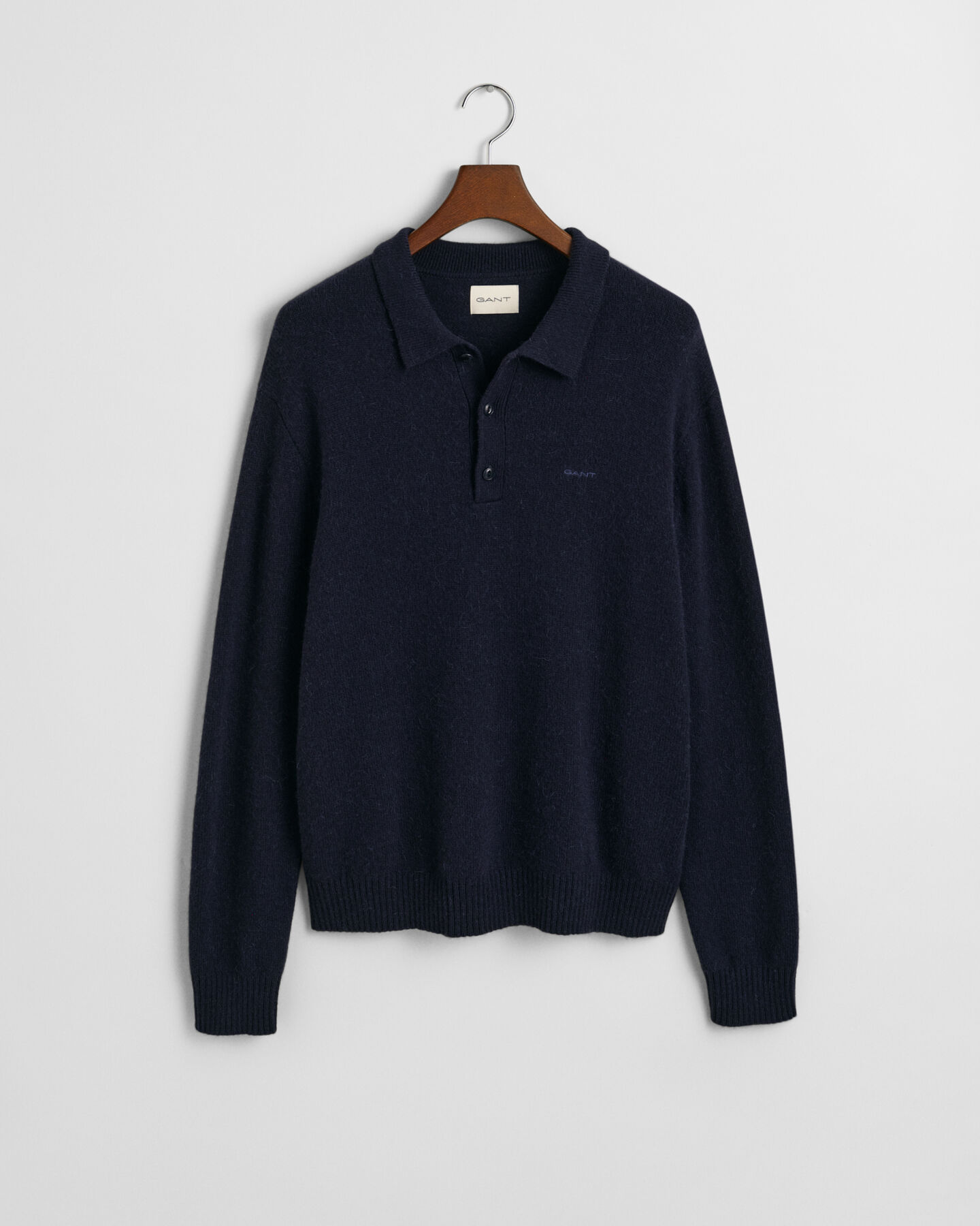 Wool Blend Polo Sweater