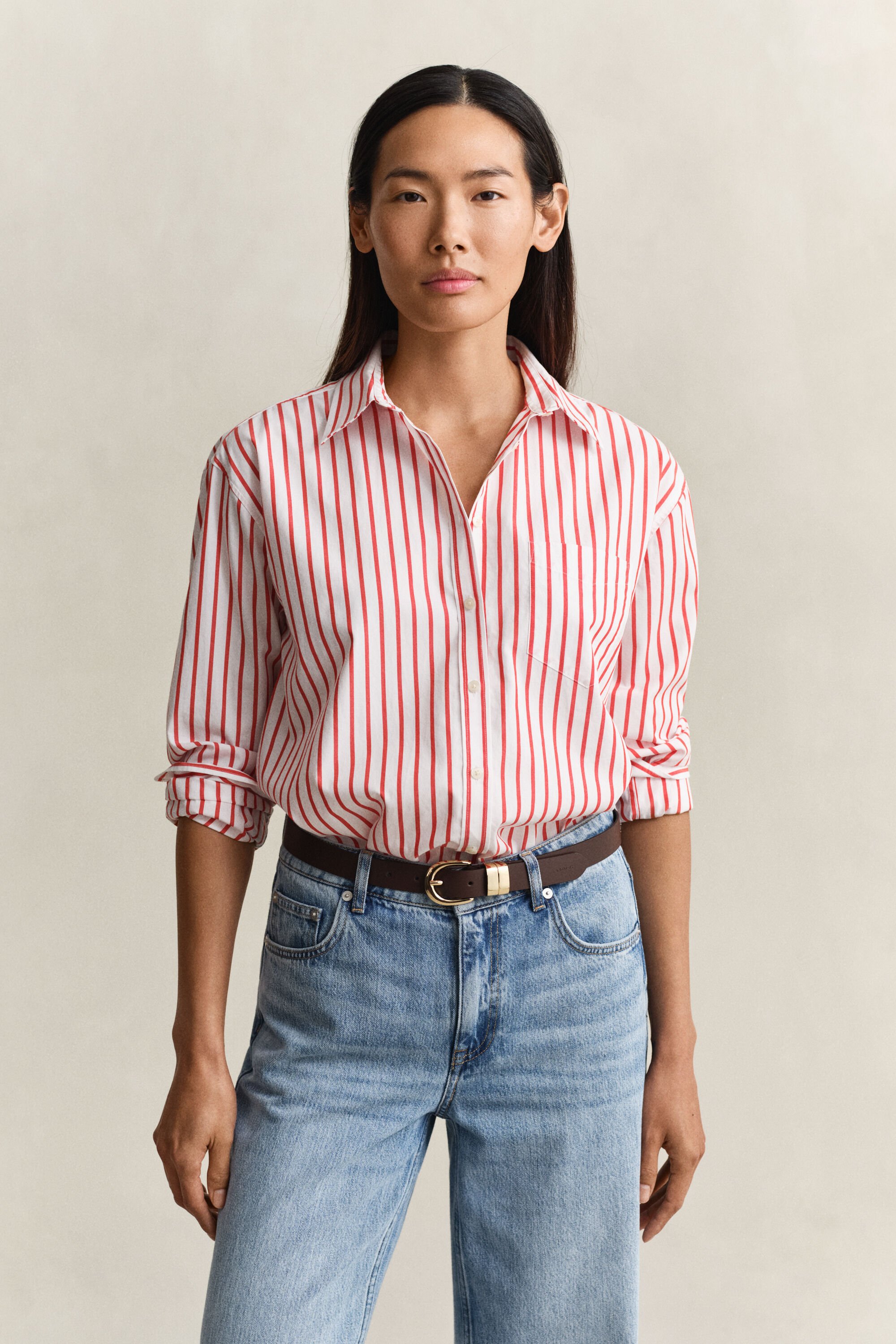 Relaxed Fit Classic Striped Poplin Shirt
