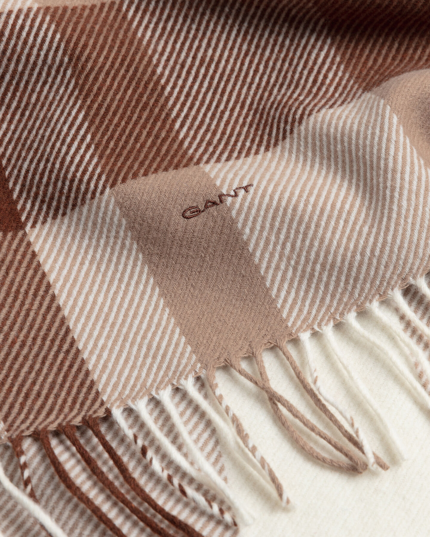 Big Check Wool Scarf